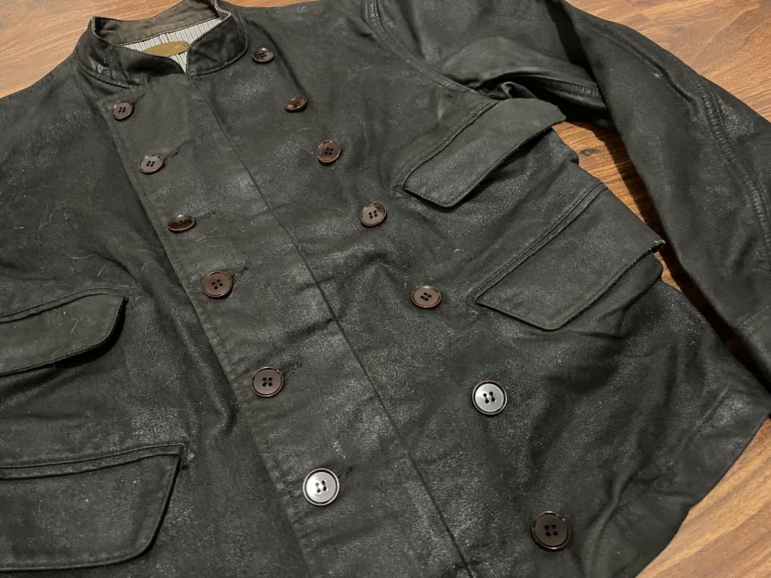 Stevenson Overall Co.더블 브레스트 코튼 왁싱 자켓 S 상품이미지3