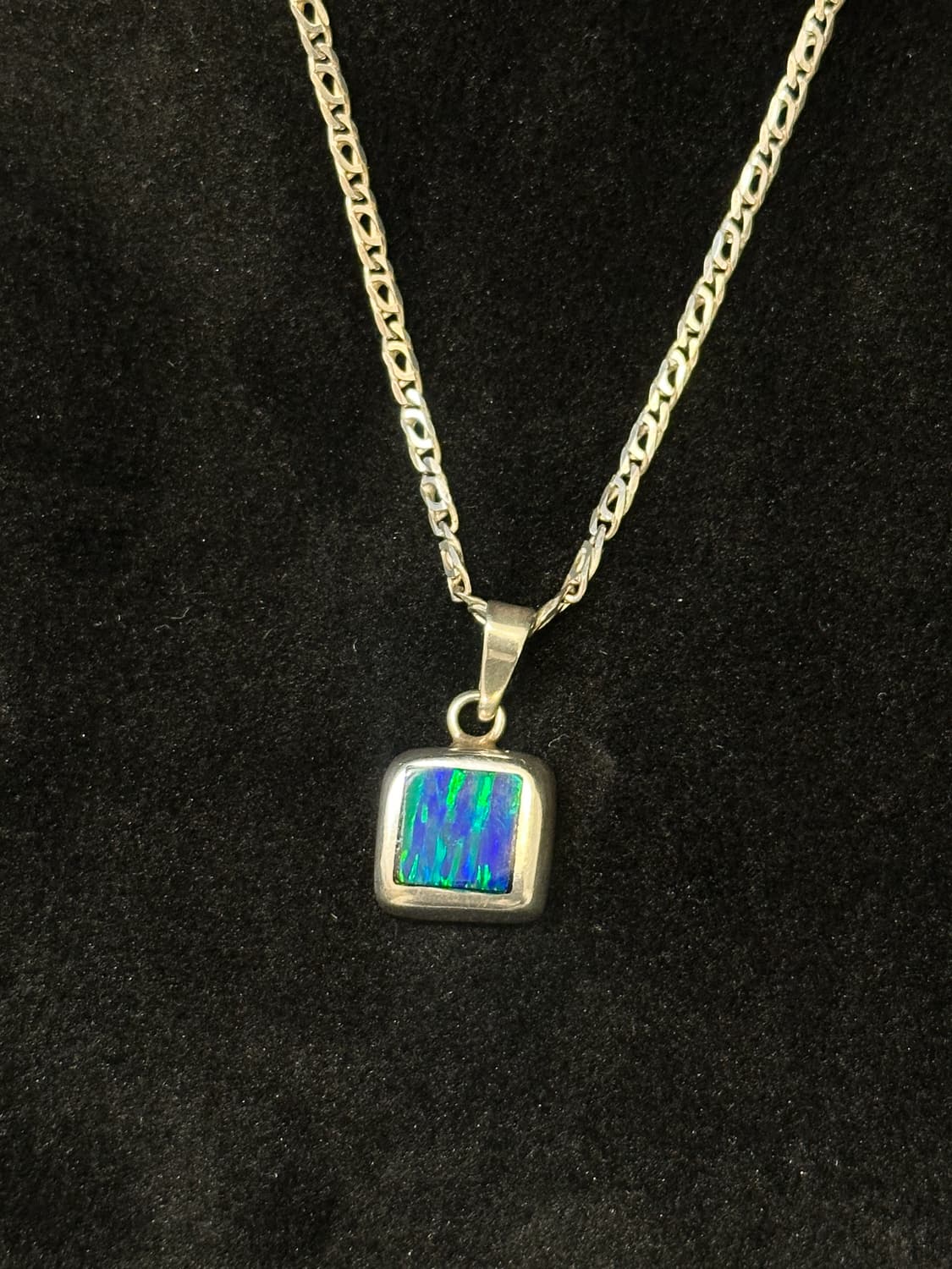 Mexico Blue Opal 925silver necklace 상품이미지1