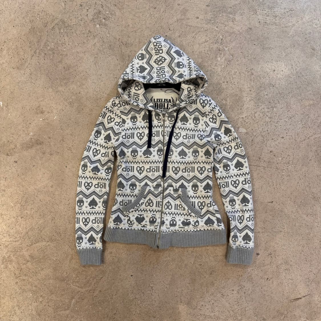 LIZ LISA DOLL 패턴 후드집업 상품이미지1
