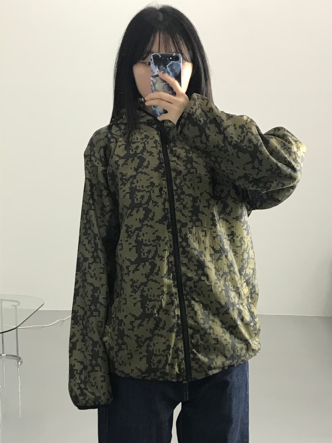 밀리터리 카모 바람막이 상품이미지1