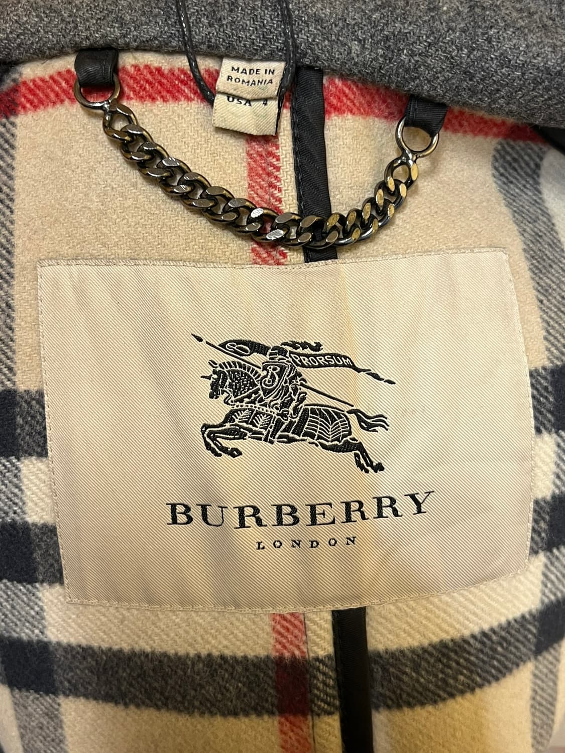 [55]Burberry London 버버리 런던 여성 숏 후드 더플 코트 상품이미지8