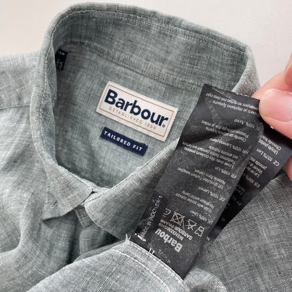 바버 린넨 셔츠 상품이미지5