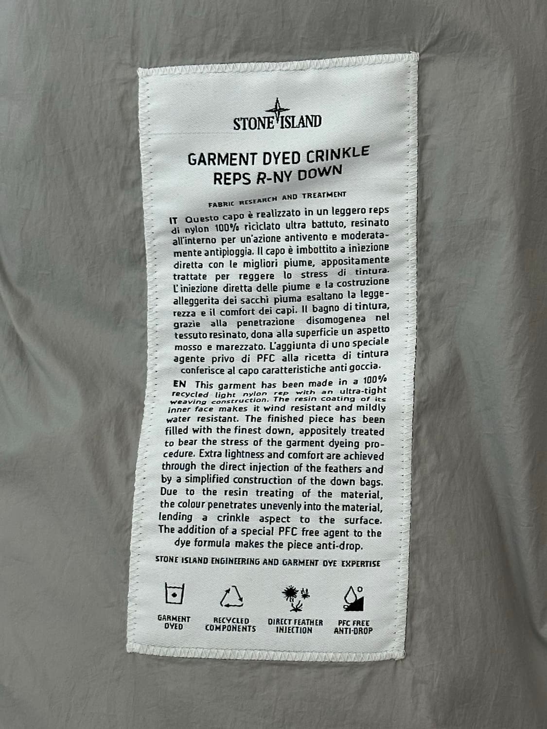 스톤아일랜드 크링클랩스 패딩 24fw 3XL(110) 새상품 상품이미지2