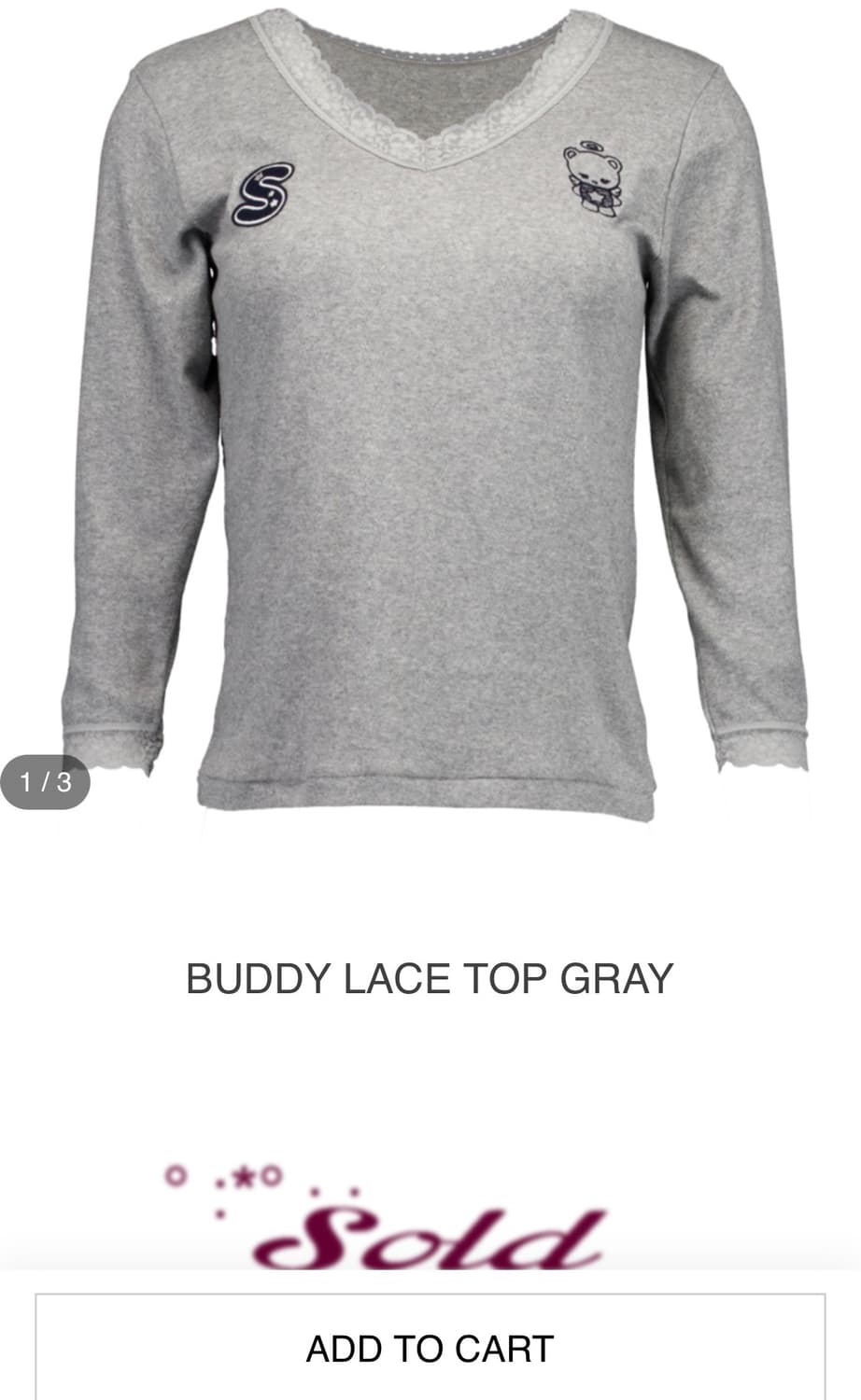 샬롬클럽 BUDDY LACE TOP GRAY  상품이미지1
