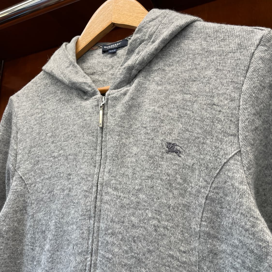 버버리 울 혼방 니트 후드집업  [ 44 ] 상품이미지4