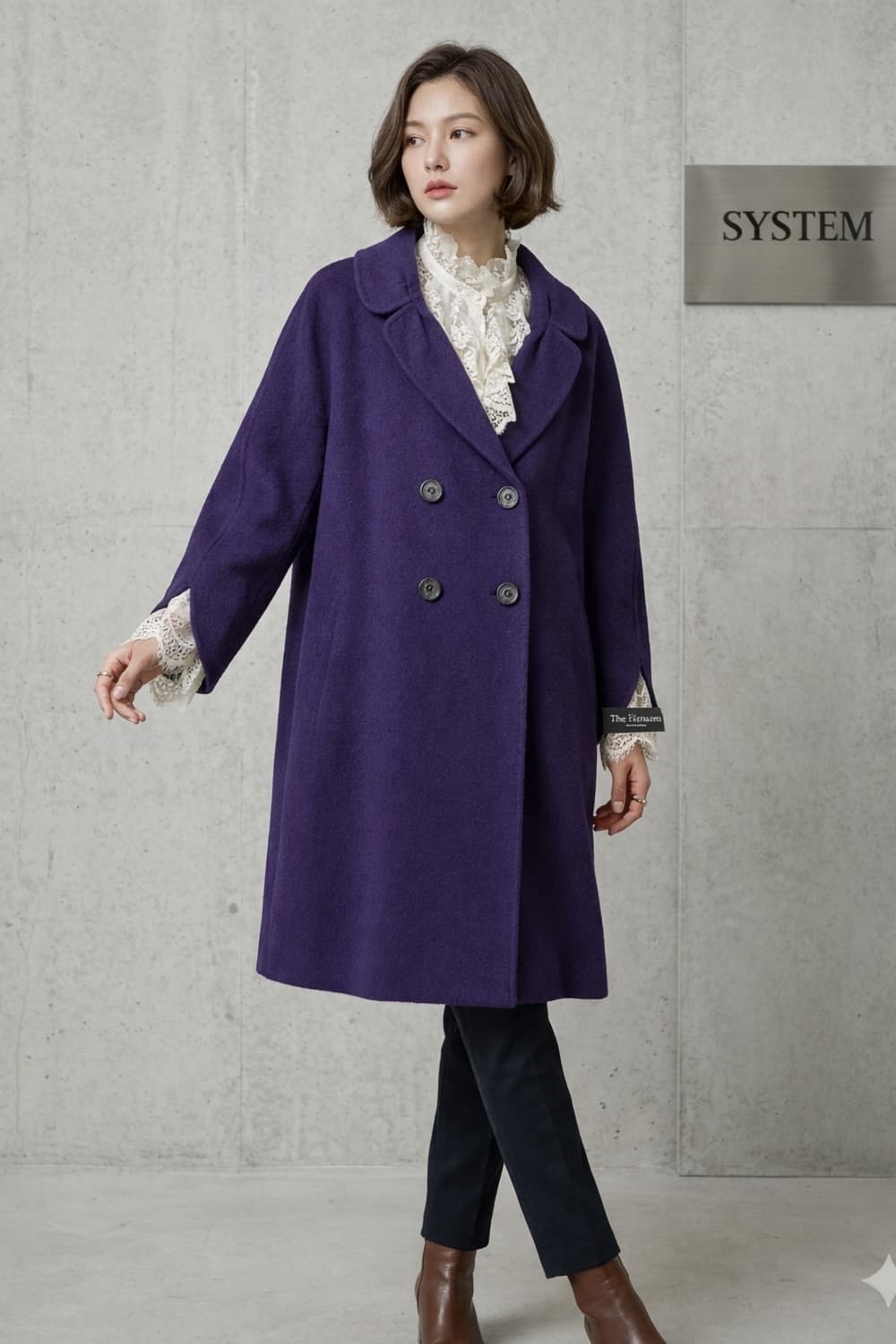 시스템  핸드메이드  코트 (Royal Purple) 상품이미지1