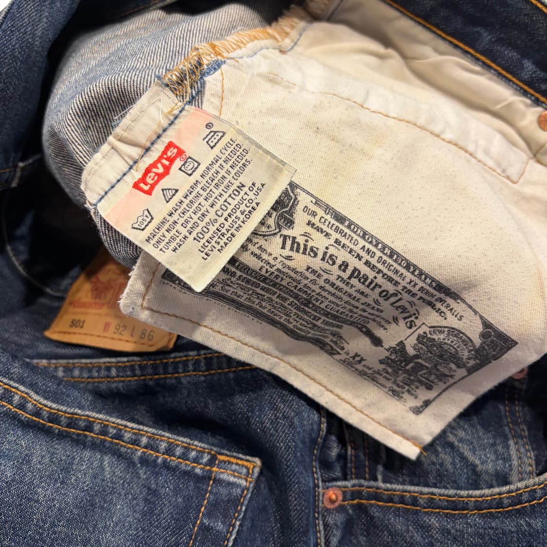 [36x34] 리바이스 501 데님 팬츠 청바지 D462 상품이미지7