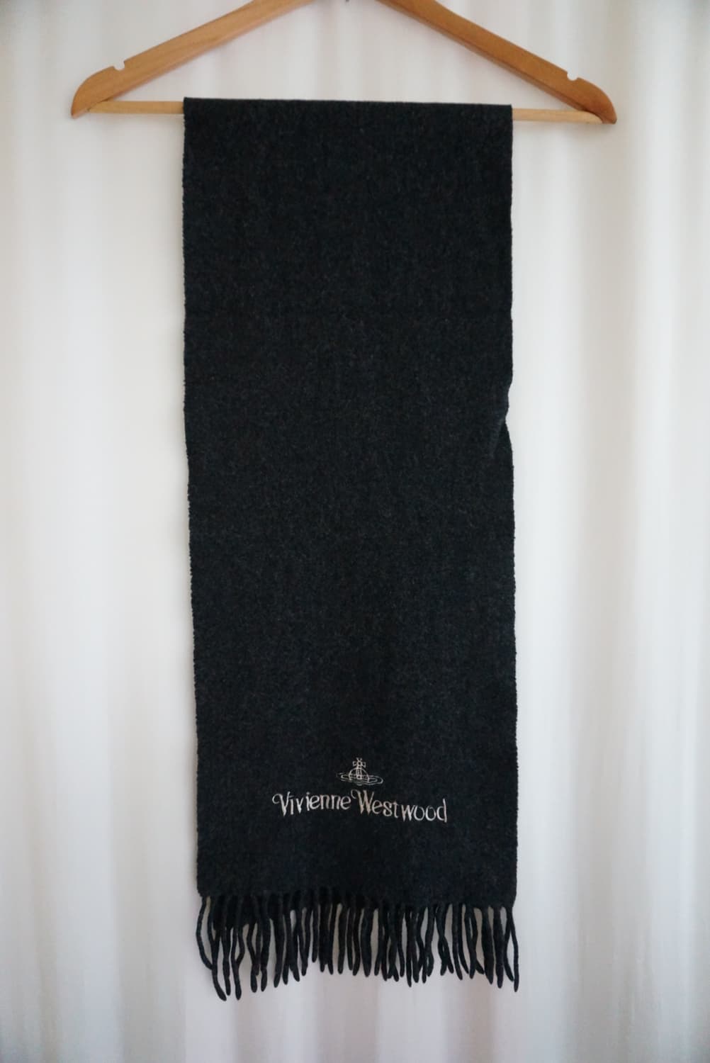 비비안웨스트우드 캐시미어 혼방 머플러-다크그레이 상품이미지3