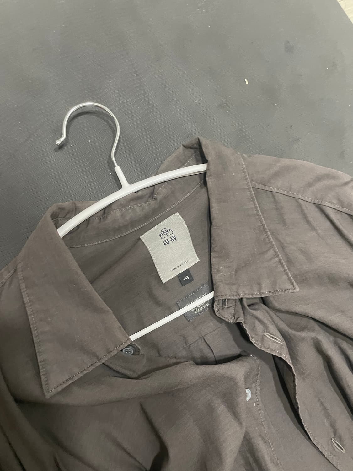 [4] 폴리테루 텐코 셔츠 다이드 차콜 및 워시드 그레이 상품이미지4