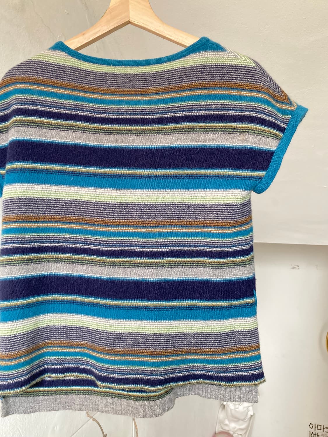 맥그리거 울 100 패턴 캡소매 니트 상품이미지6