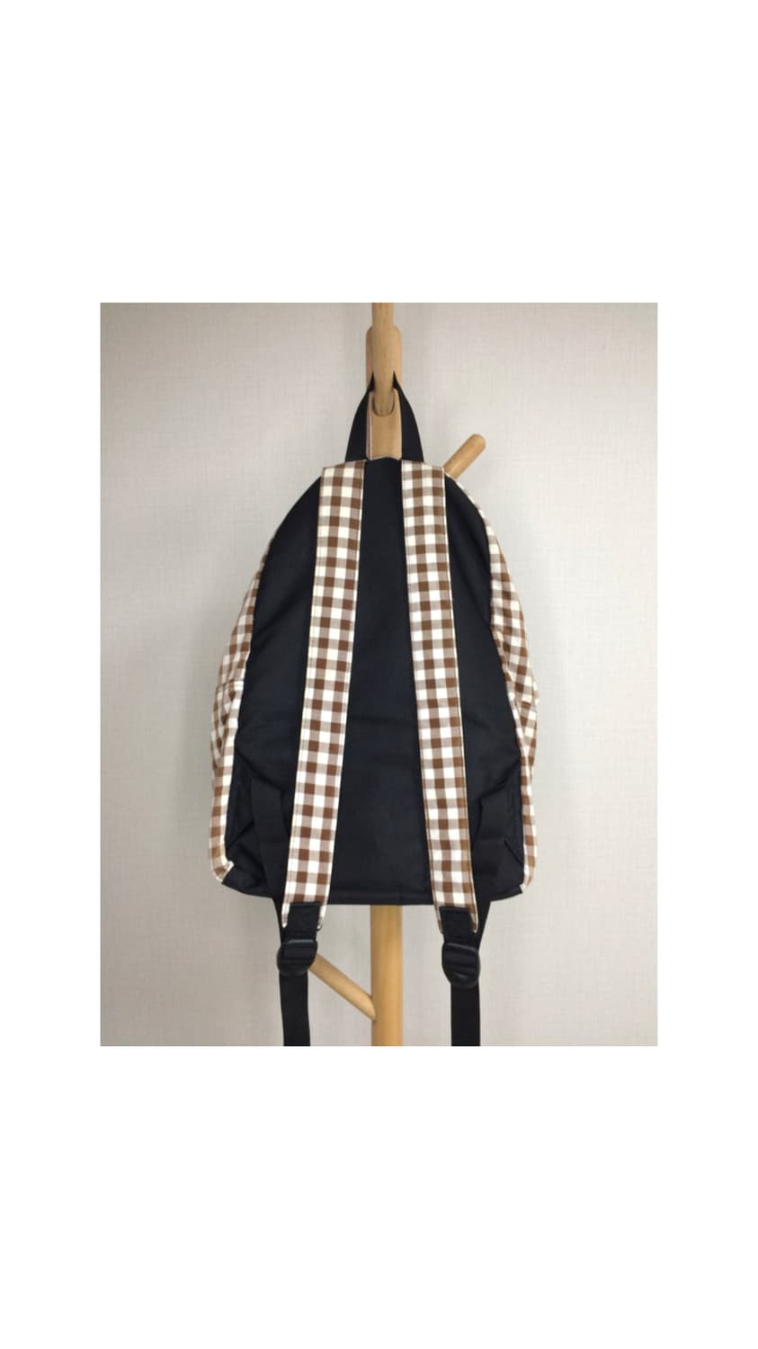 빈티지 브라운 체크 모리걸 백팩 상품이미지8