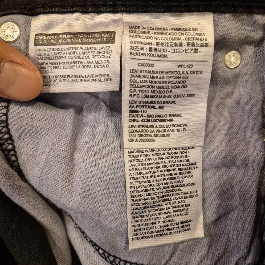 33~34인치 리바이스 흑정 데님팬츠 상품이미지4