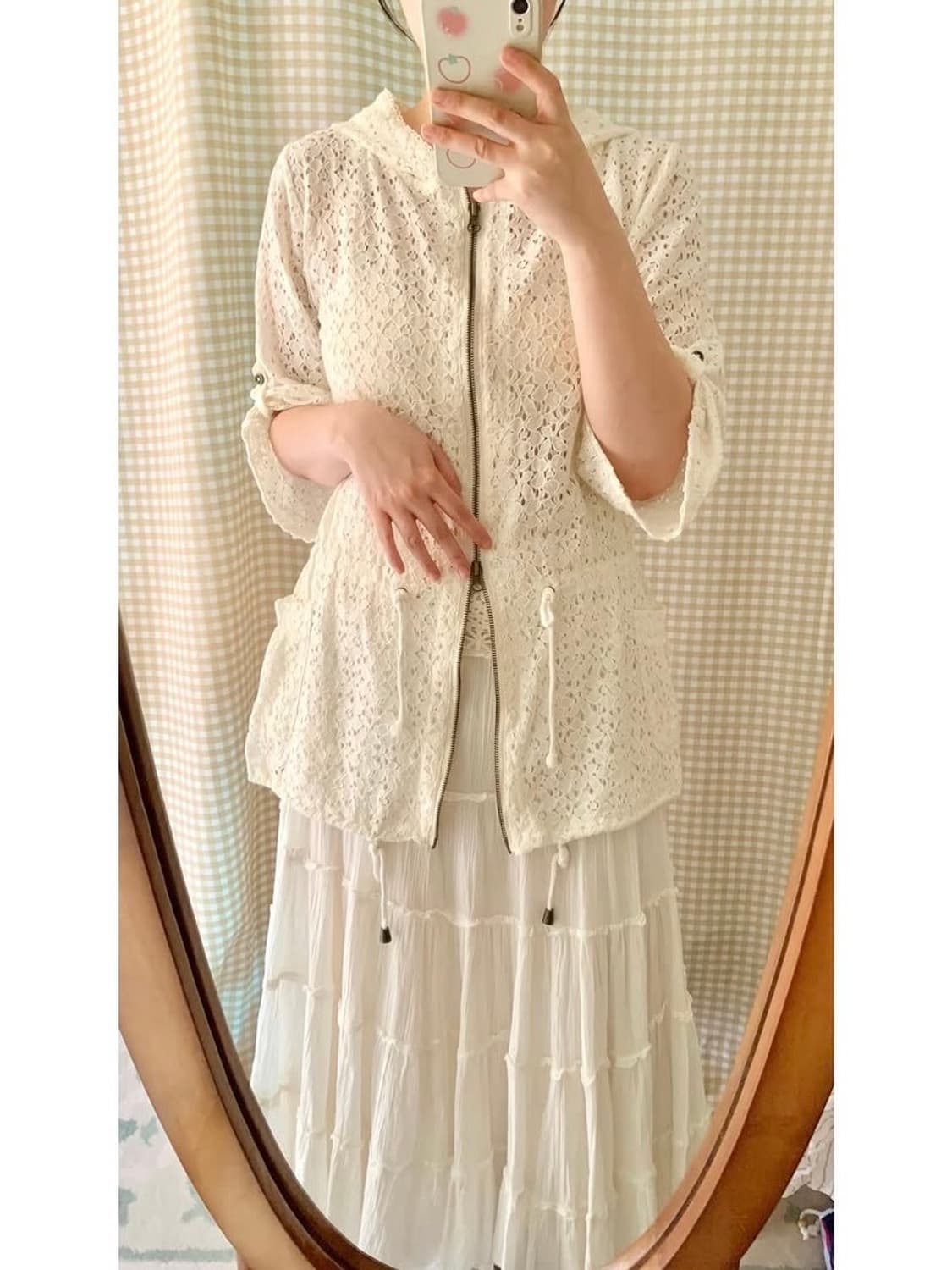 모리 플라워 레이스 후드집업 상품이미지2