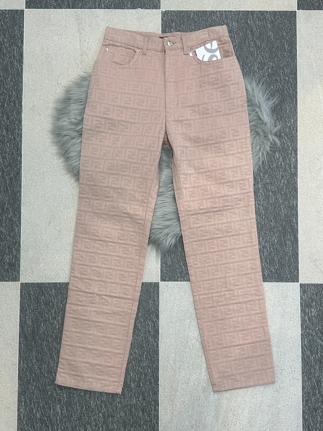 펜디 더스티핑크 주카 코튼 팬츠 상품이미지2