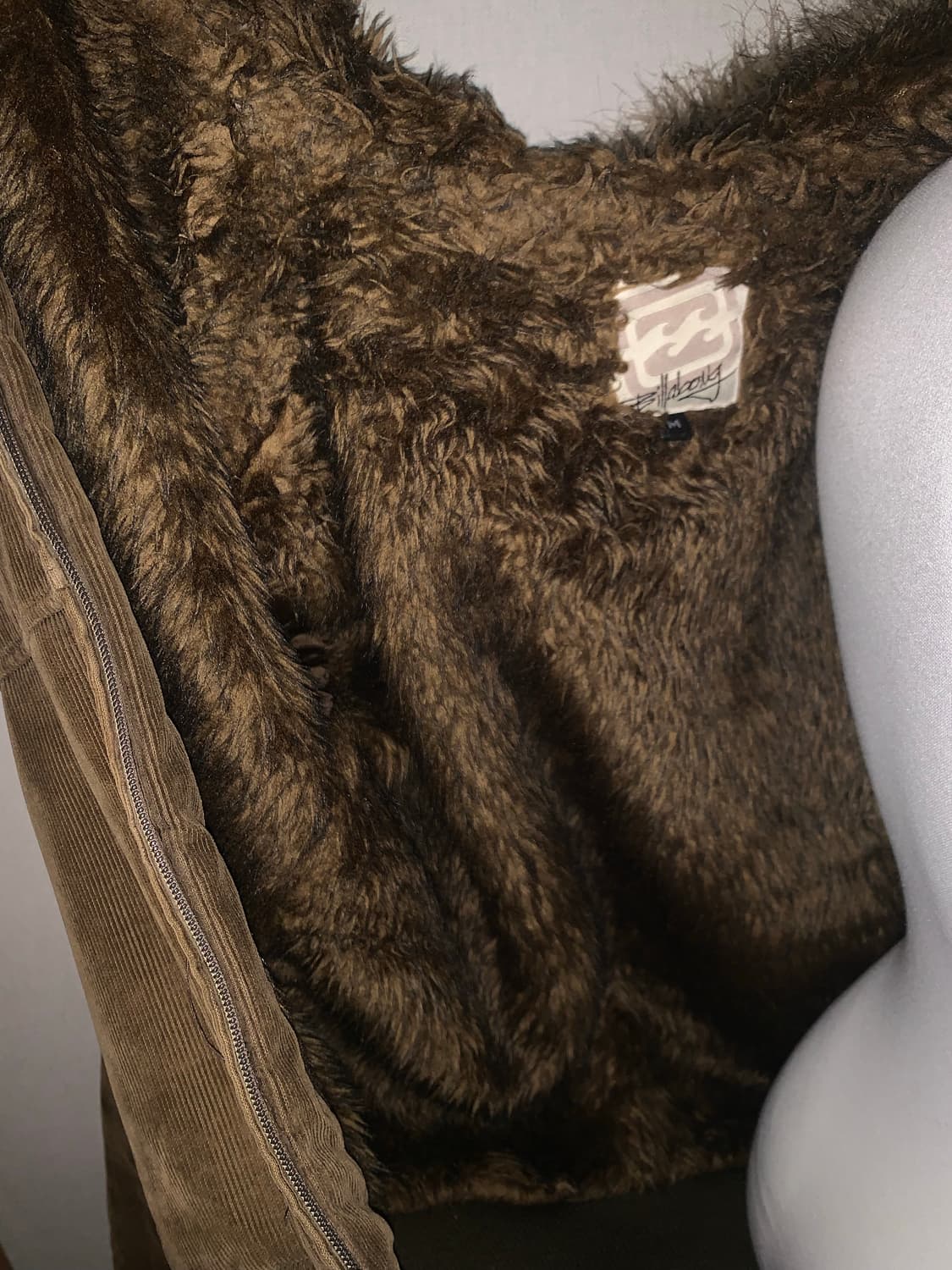 빈티지 코듀로이 퍼 후드 점퍼 상품이미지3