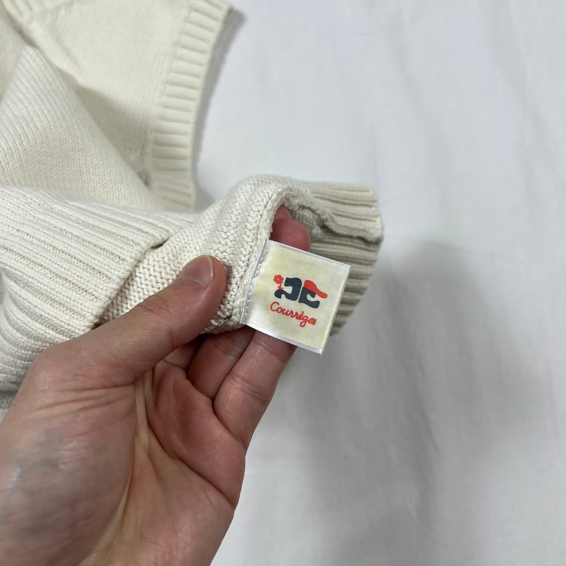 80’s 꾸레쥬 꾸레주 courreges 로고 니트 베스트 조끼 상품이미지5