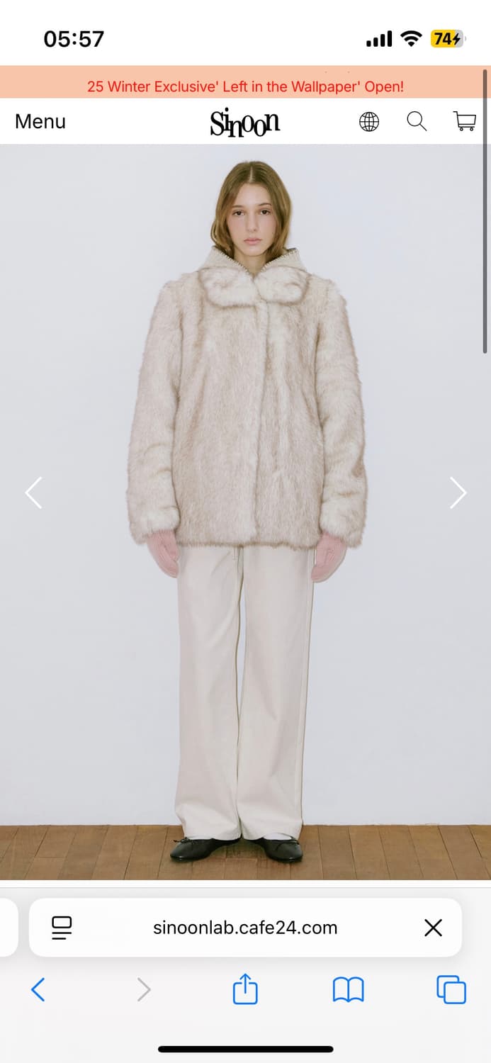 시눈 Heavy Mix Fur Jacket 아이보리 상품이미지1