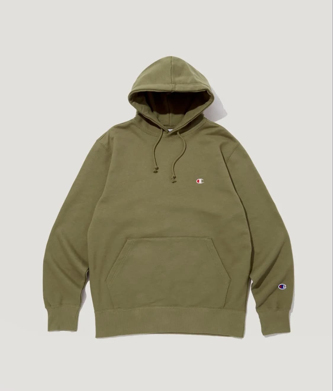 챔피온 베이직C로고 후드티셔츠 카키 L사이즈  상품이미지1