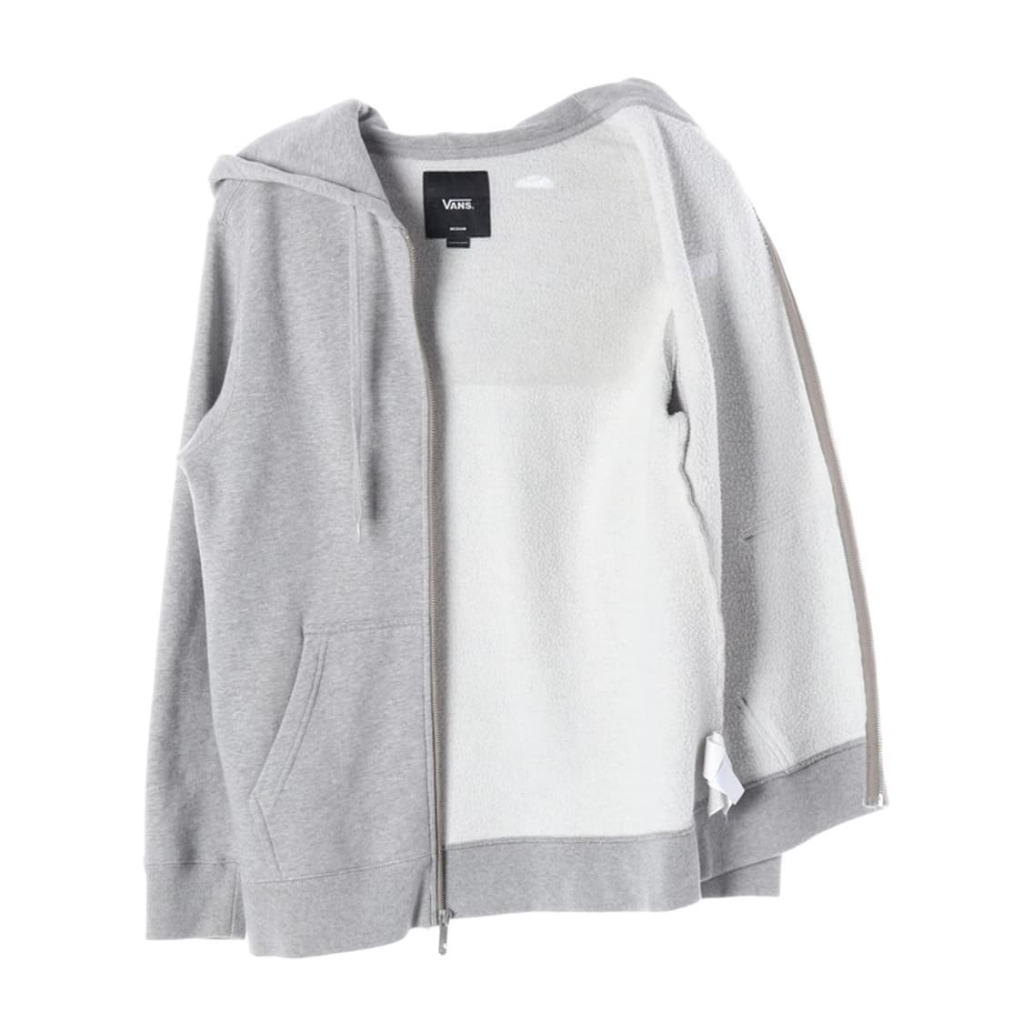 VANS 클래식 화이트 자수 로고 후드 집업 그레이 M 상품이미지2