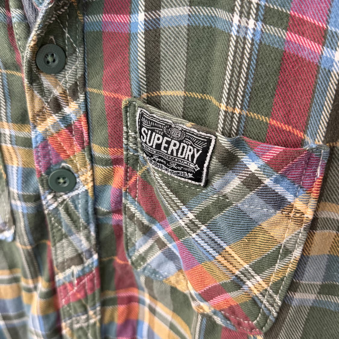 [M] 슈퍼드라이 플란넬 후드셔츠 상품이미지4