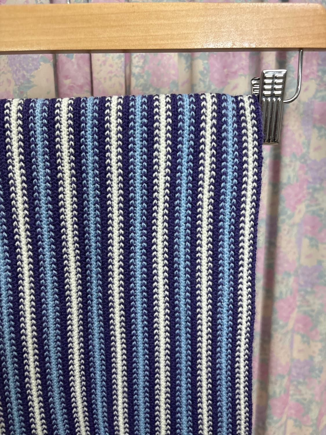 퍼플 스트라이프 머플러 상품이미지6