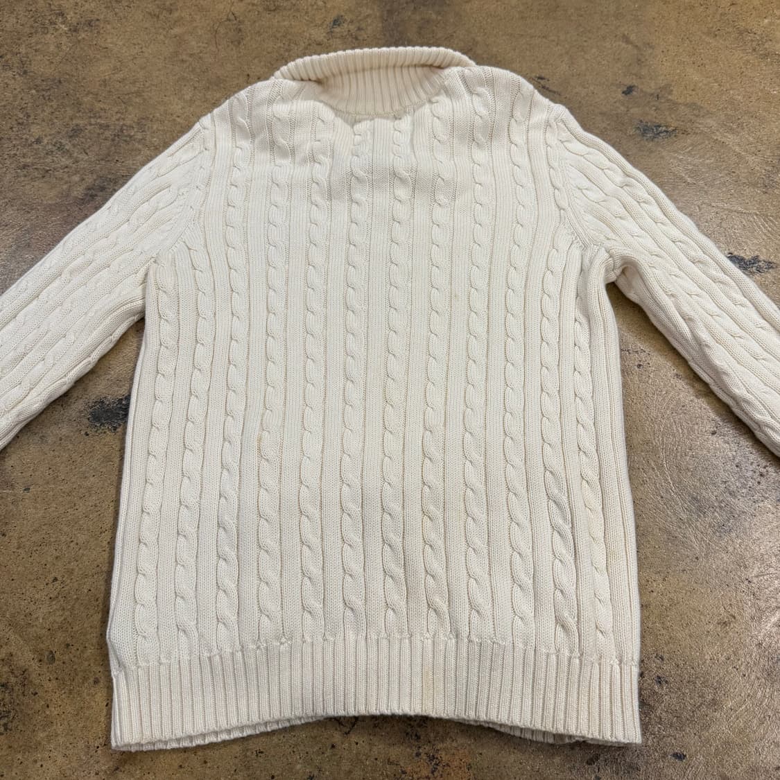 폴로 랄프로렌  화이트 꽈배기 니트 집업  상품이미지4