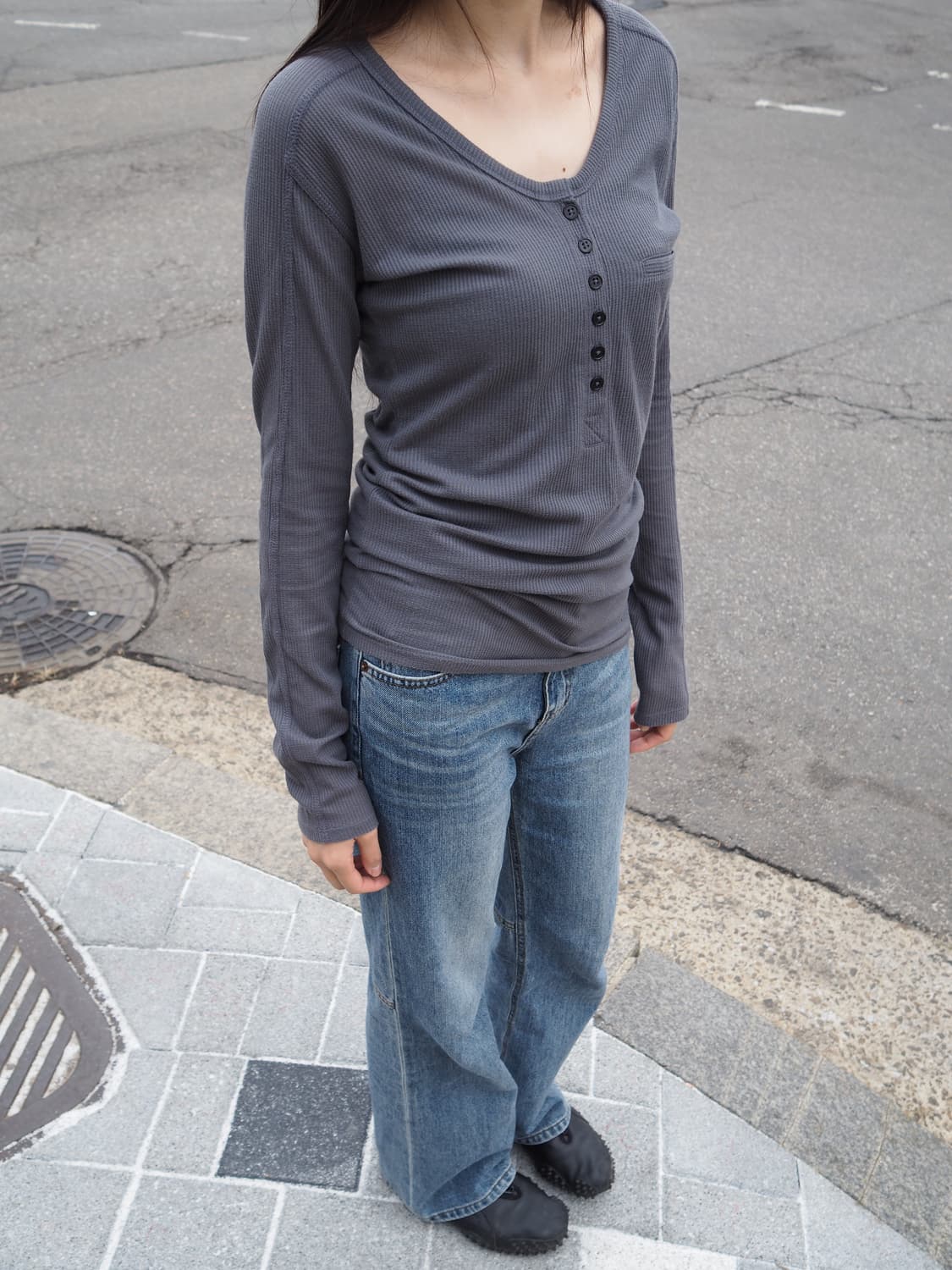 알렉산더왕 써멀 헨리넥 롱슬리브 상품이미지1