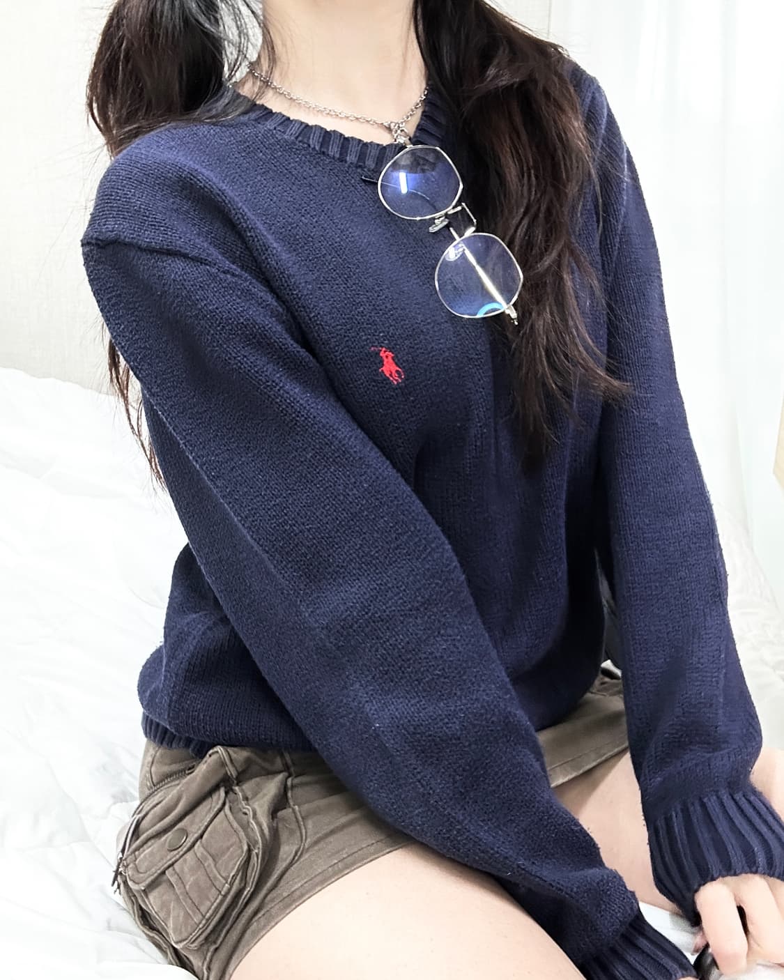 폴로 레드포니 네이비 브이넥니트 상품이미지3