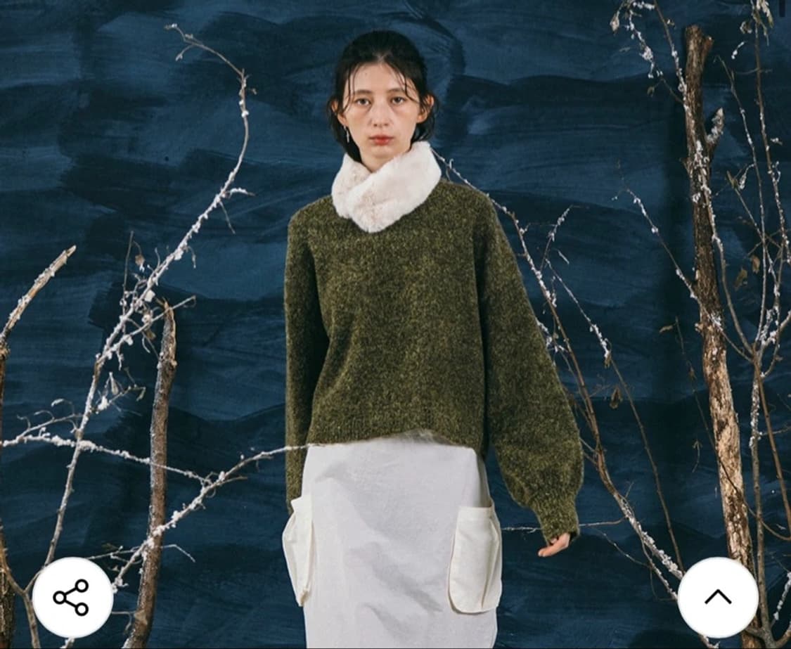 택붙은 미사용 플레이스스튜디오 아크릴 니트 오버핏 상품이미지1