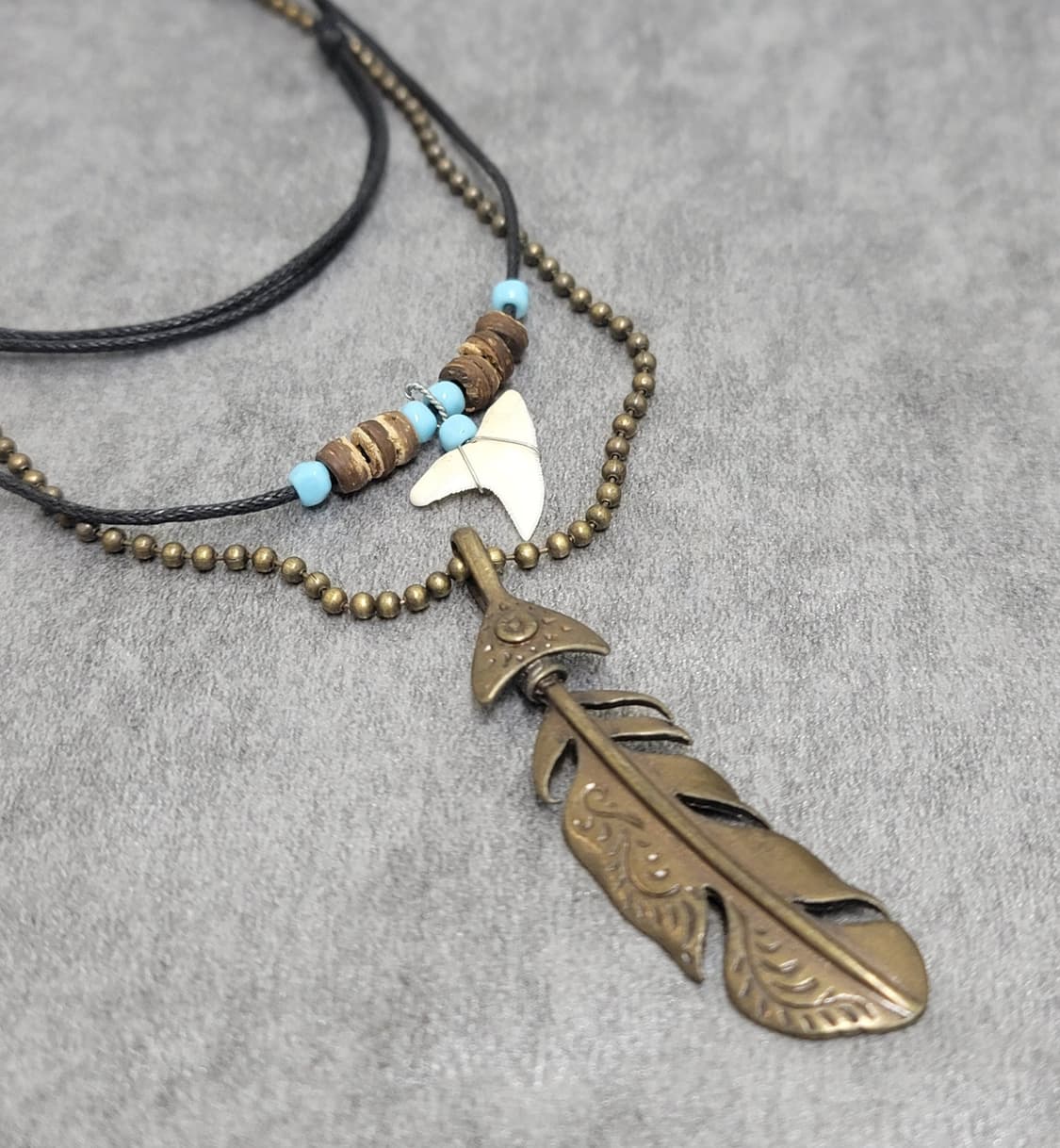 feather necklace set 상품이미지1