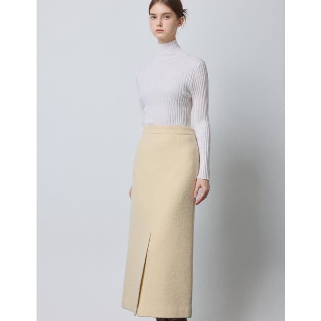 [55] cc콜렉트 씨씨콜렉트 부클 H라인 슬릿 롱스커트 상품이미지6