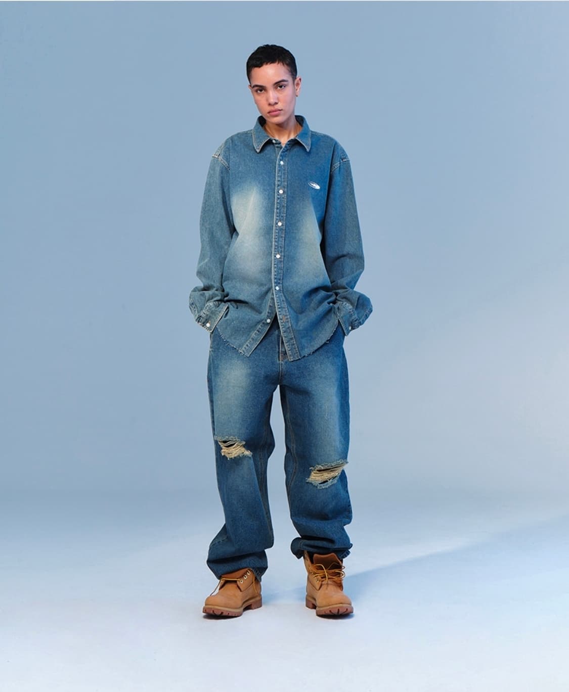 위캔더스 레이싱 데님 팬츠 상품이미지1