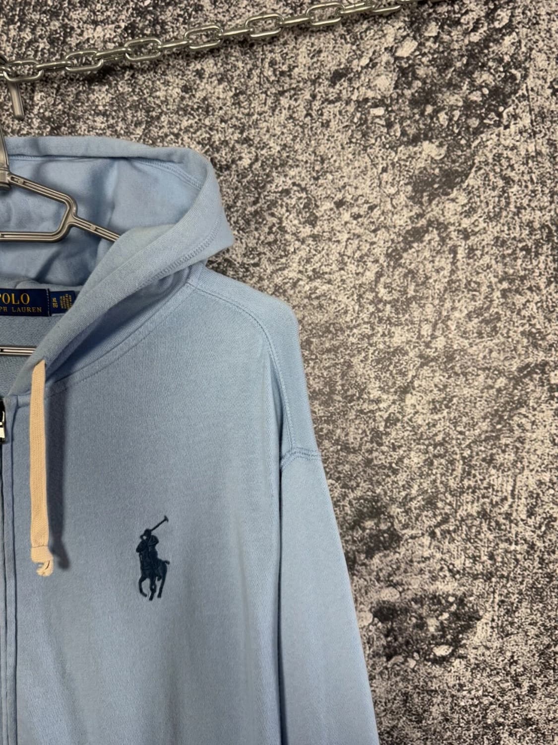 폴로 랄프로렌 포니 자수 스카이 블루 후드 집업 상품이미지2
