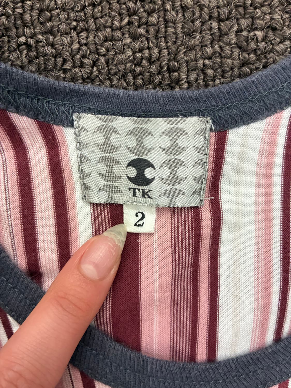 2)Japanese vintage 여성 줄무늬 나시 상품이미지4