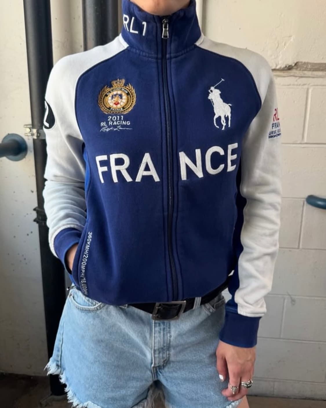 폴로 랄프로렌 프랑스 빅포니 레이싱 집업 M 상품이미지8