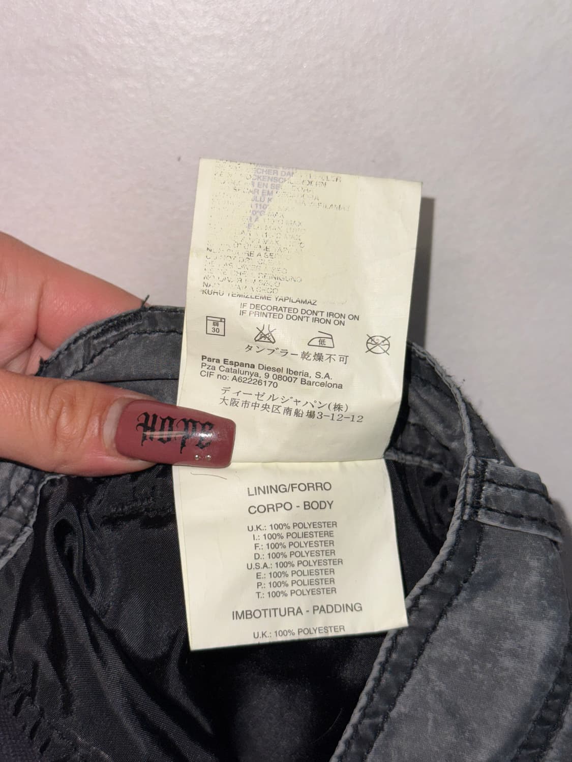 DIESEL charcoal quilting zipup skirt 상품이미지6