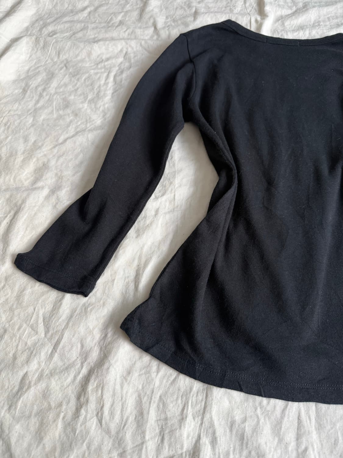 블랙 딱붙 펑크 갸루 7부 롱슬리브 상품이미지5