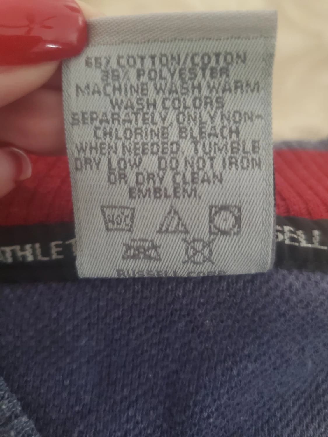 90s 러셀 애슬레틱 빈티지 시보리 배색 스웻셔츠 상품이미지4