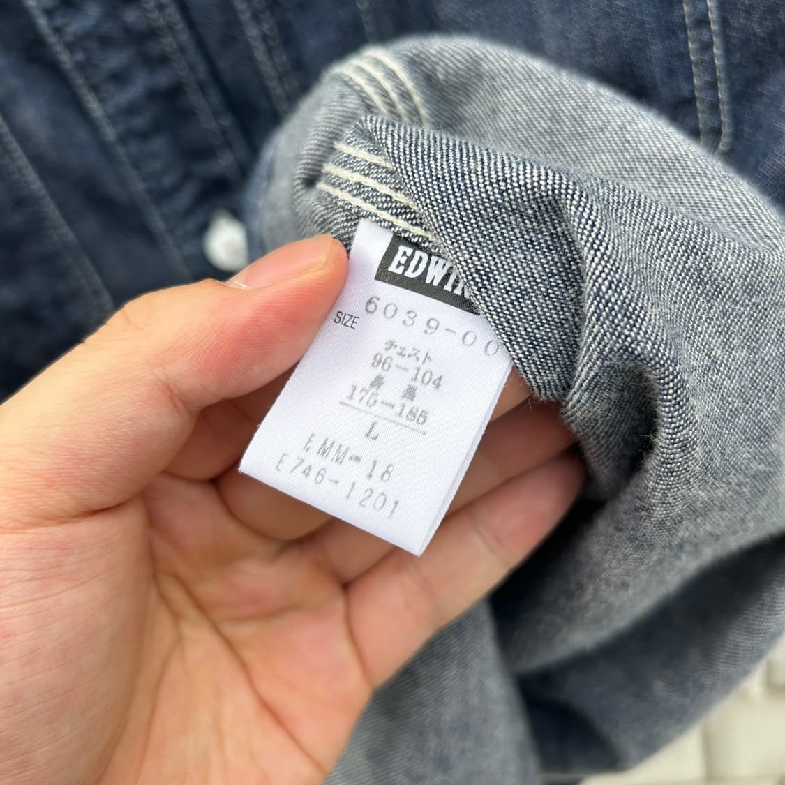 에드윈 인디고 데님 하프 셔츠  상품이미지7
