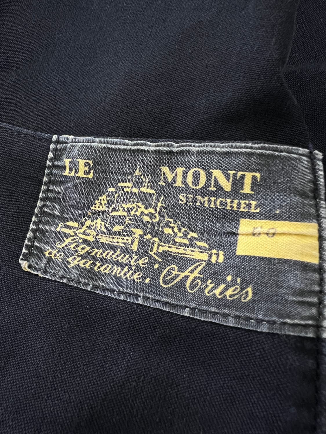 40s-50s 르 몽생미셸 블랙 몰스킨 자켓 상품이미지2