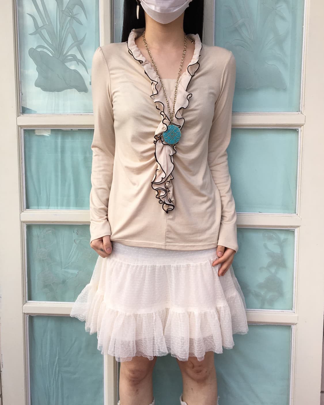 Ruffle point sleeve 상품이미지1