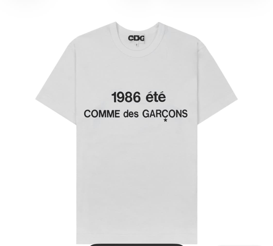 CDG 1986 꼼데가르송 티셔츠 화이트 M 상품이미지1