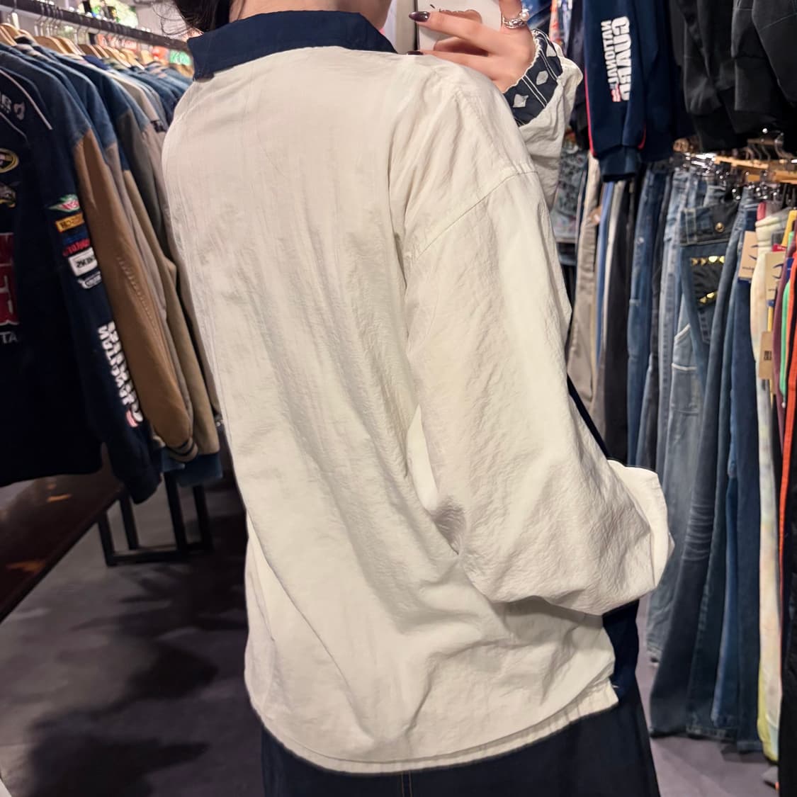 [IM] FILA 휠라 바람막이 아이보리 네이비 상품이미지6