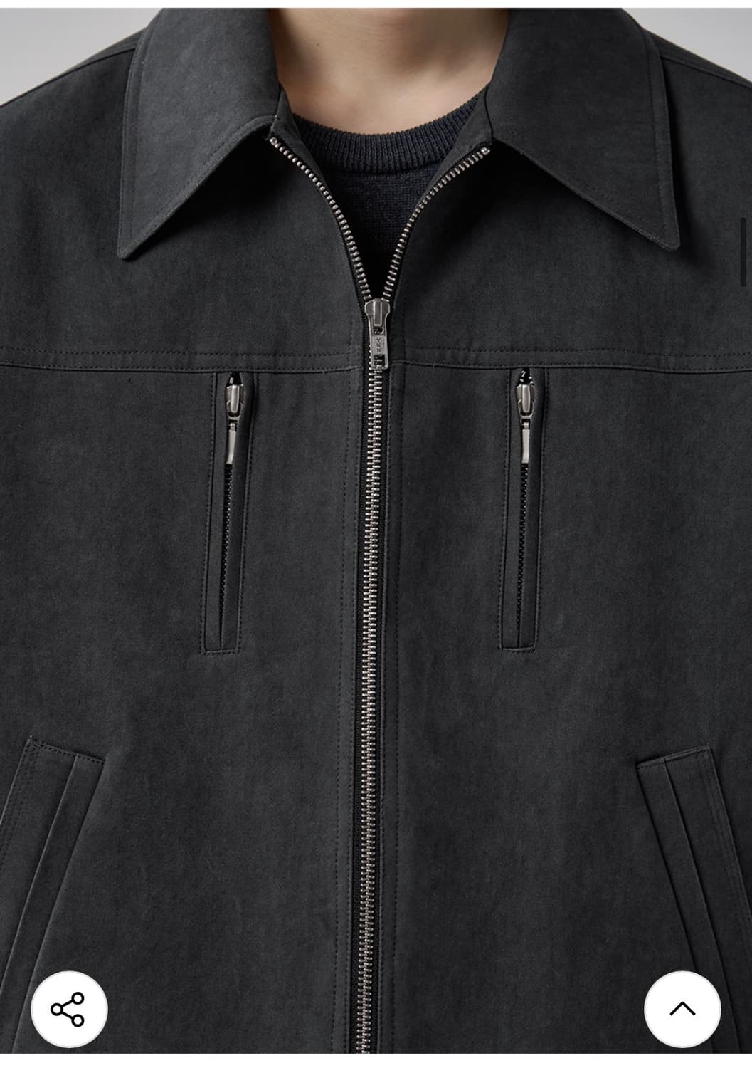 (새상품)(L)드로우핏 [서강준 PICK]페이드 다잉 코튼 블루종 자켓 상품이미지6