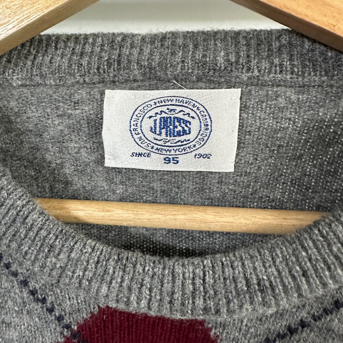 제이프레스 아가일패턴 니트 상품이미지2