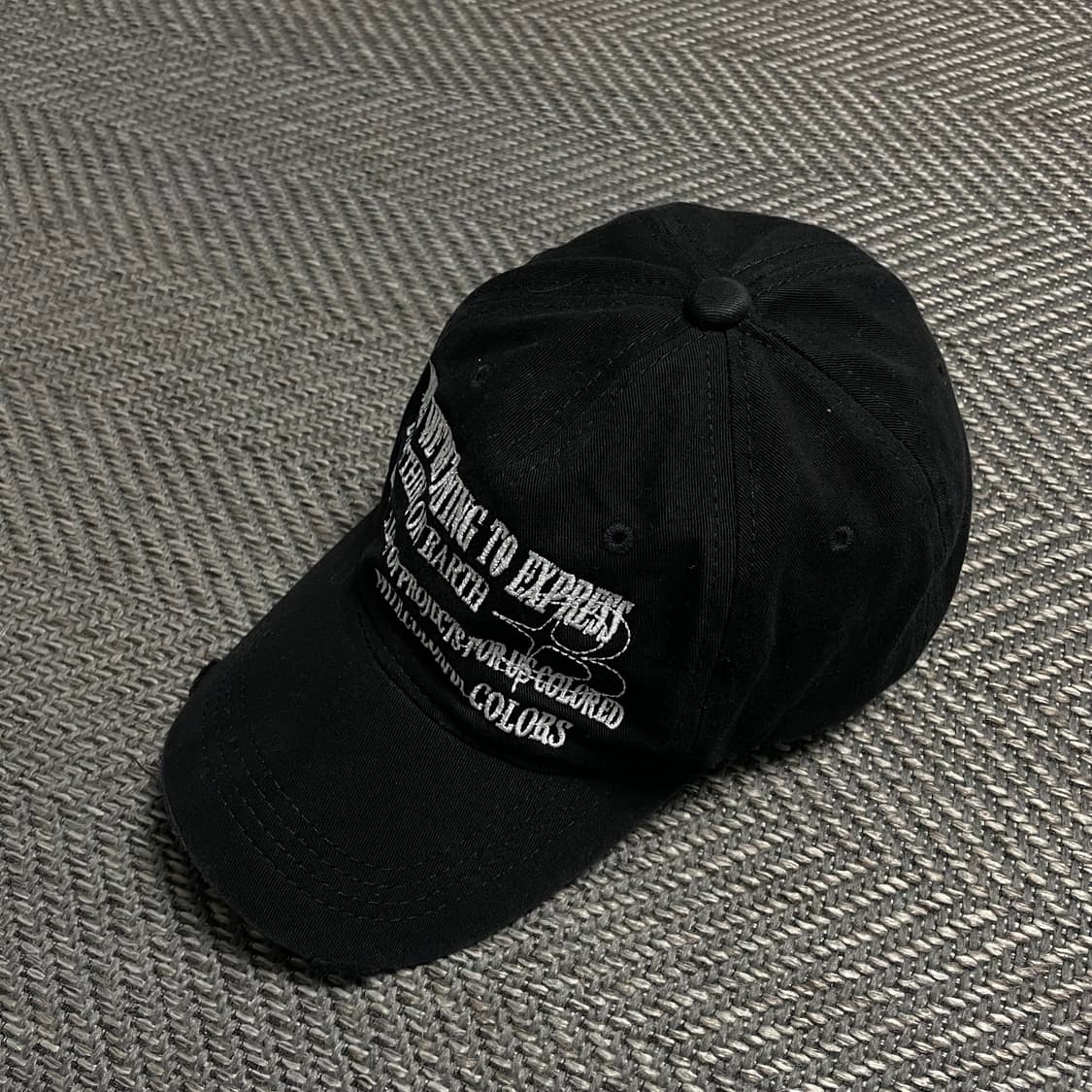 BLACK PURPLE 레터링 로고 디스트로이드 볼캡y 5252 상품이미지3