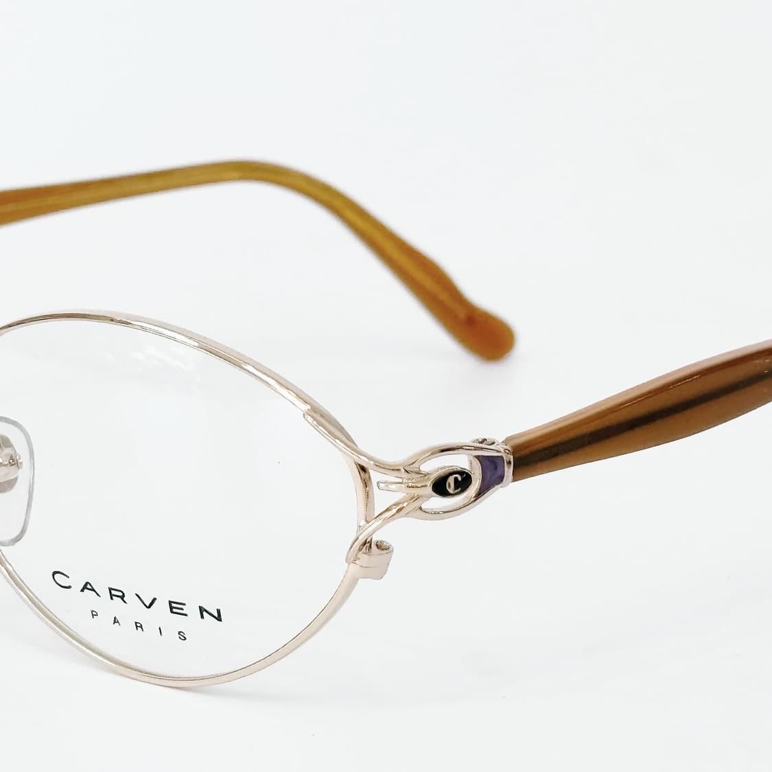 키지클럽 CARVEN 골드 로고링 메탈 데드스탁 빈티지안경 상품이미지4