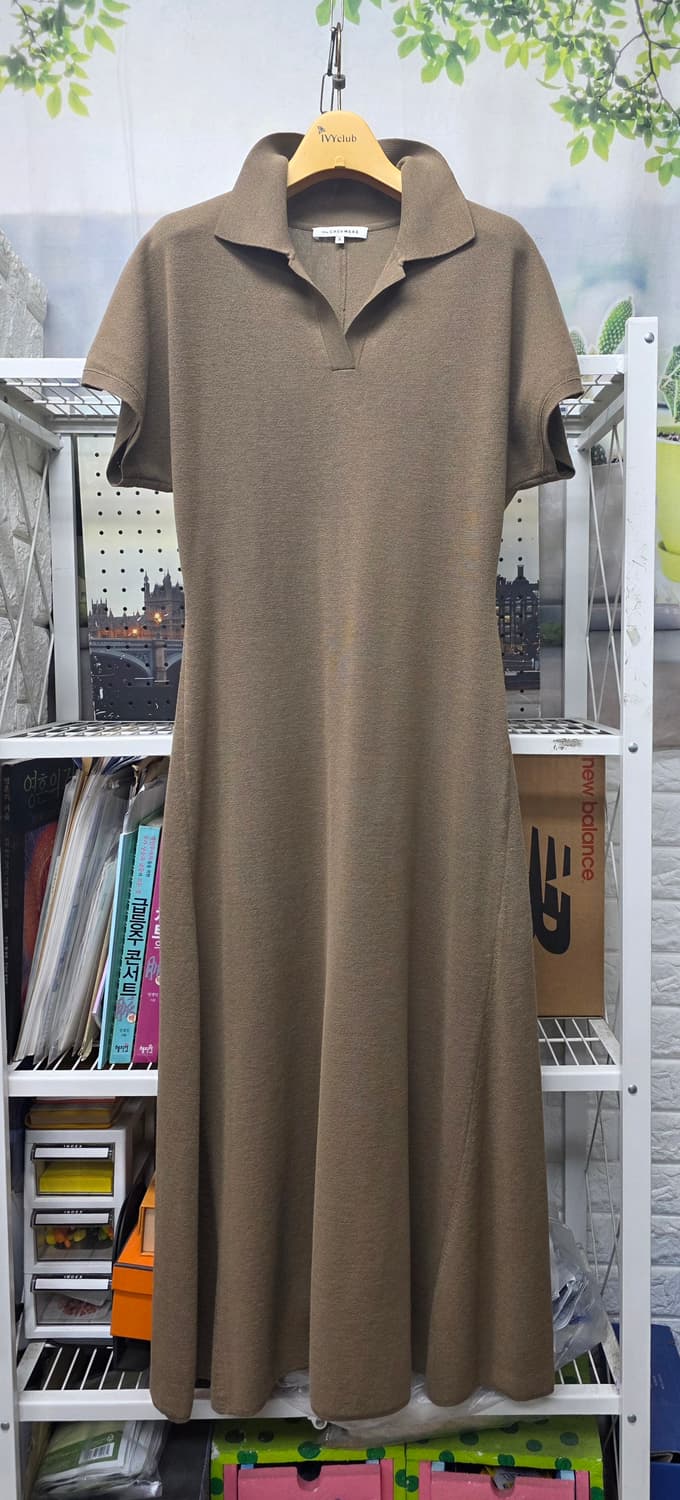 더캐시미어 24SS 니트 반팔 롱원피스 S 실크혼방 여름원피스 WM67 상품이미지1