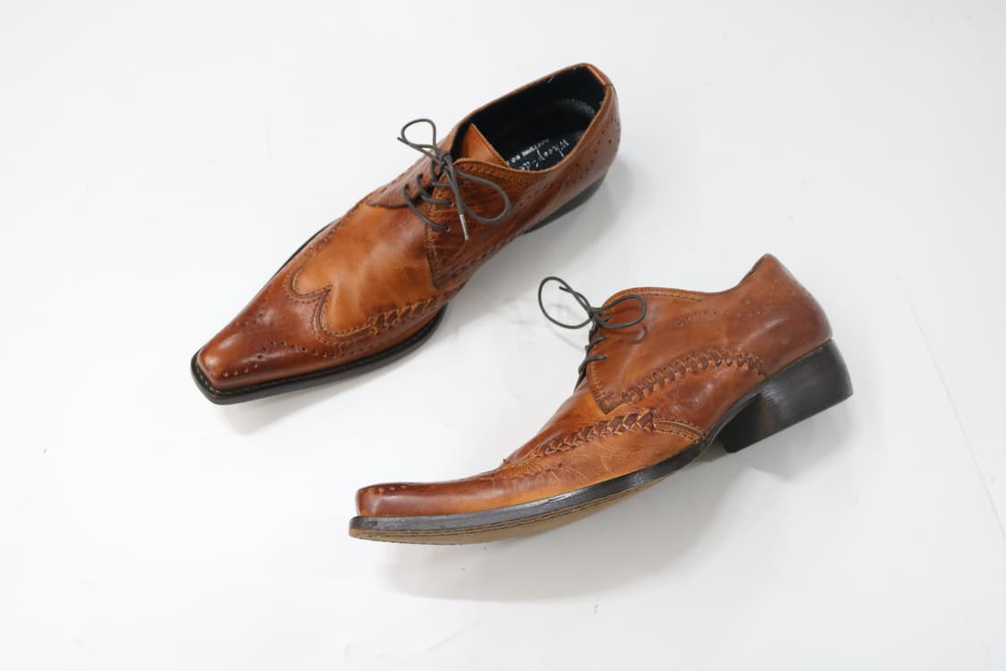 훕데두 Whoop-de-doo 빈티지스퀘어토 레더 윙팁 더비 슈즈 상품이미지4