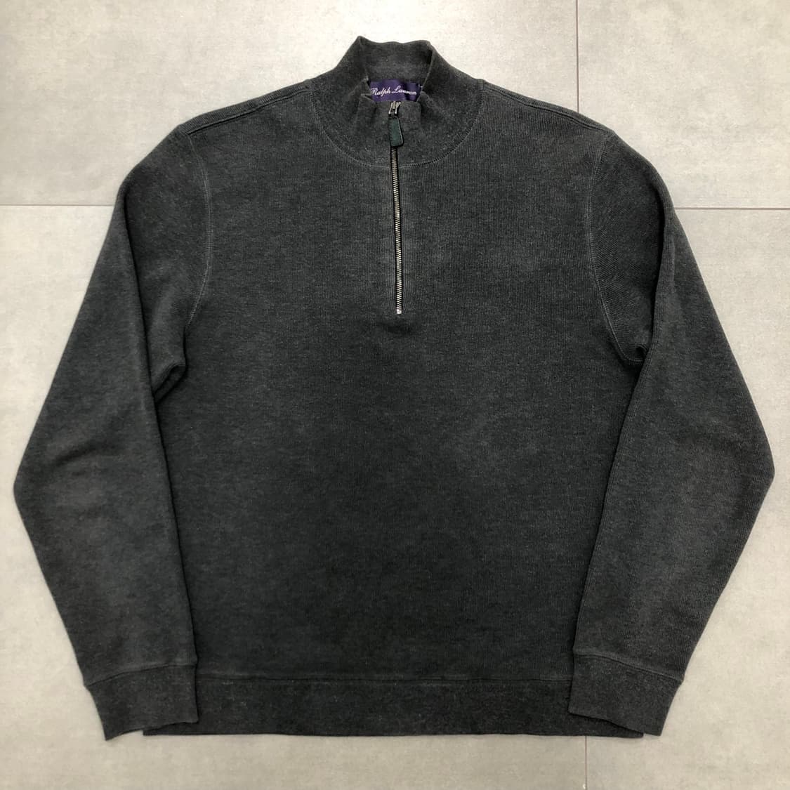 폴로 랄프로렌 퍼플라벨 이태리 코튼 반집업 풀오버 스웻 티셔츠 S 상품이미지1